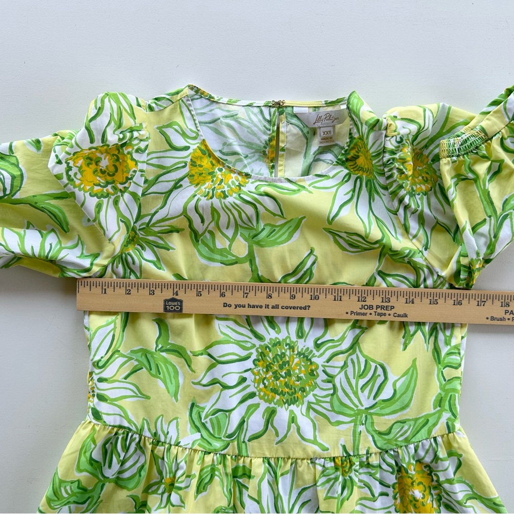 Lilly Pulitzer Hisli Top Bows Limoncello Sunbelievable Poplin Women’s Size XXS - Picture 6 of 10